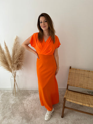 Orange classy dress