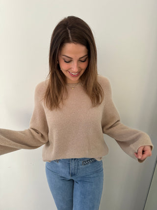 Soft taupe summer knit