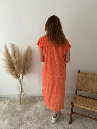 Orange terry dress