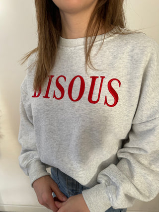 Grey bisous sweater