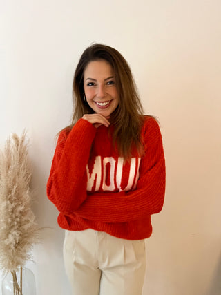 Coral amour knit