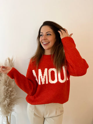 Coral amour knit