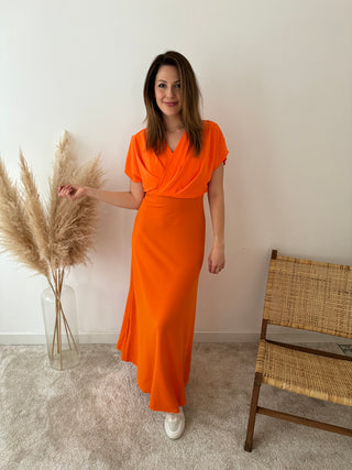 Orange classy dress