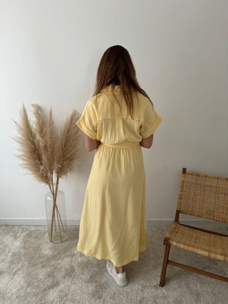 Yellow maxi tetra dress