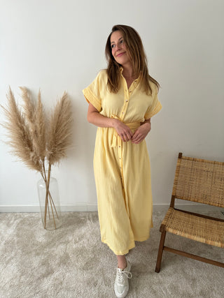 Yellow maxi tetra dress