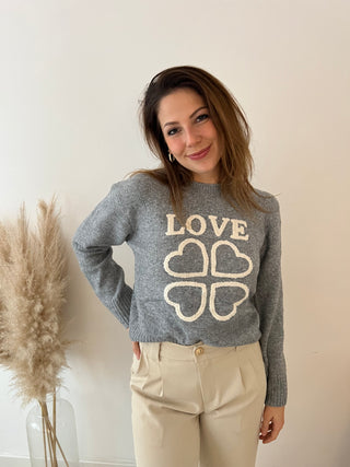 Grey love knit