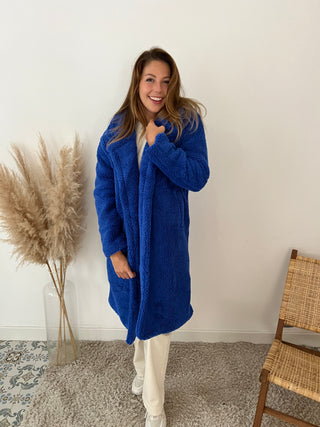 Blue teddy coat