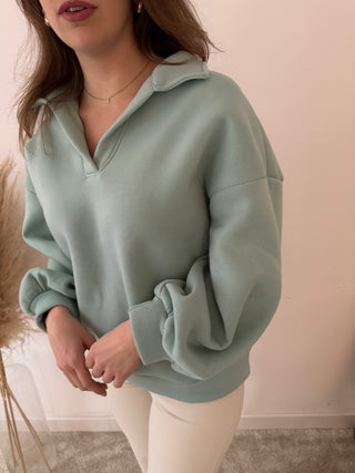 Mint polo sweater