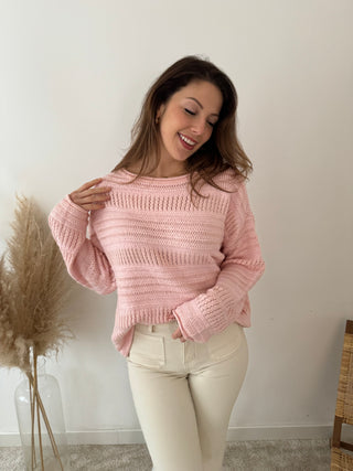 Pretty details pink knit