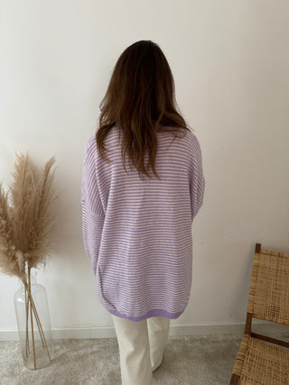 Lila striped long knit