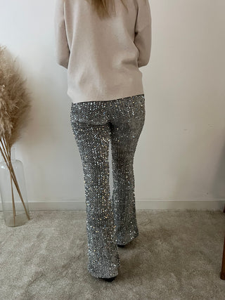 Grey glitter pants
