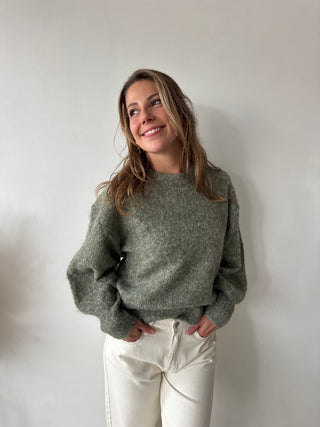 Kaki autumn knit