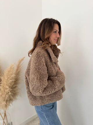 Taupe teddy jacket