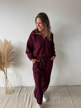 Burgundy corduroy set