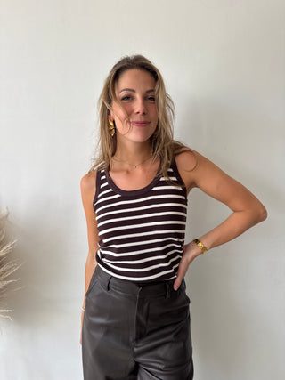 Beige brown top