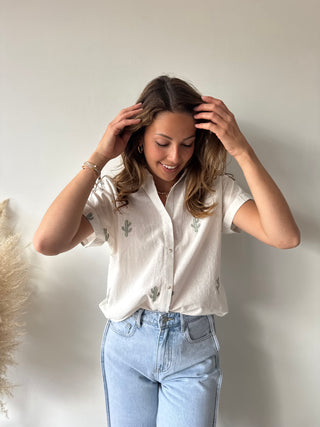 Cactus white blouse