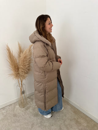 Taupe puffer coat