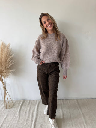 Leopard brown pants