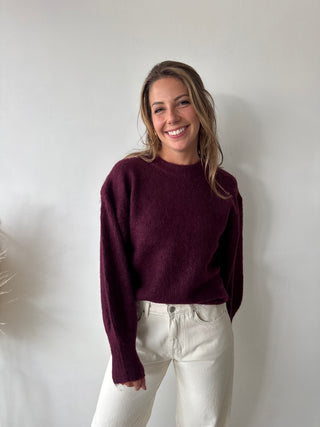 burgundy autumn knit