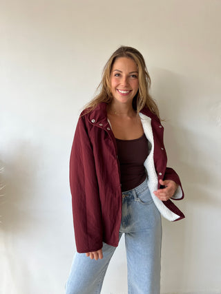 Burgundy reversible jacket