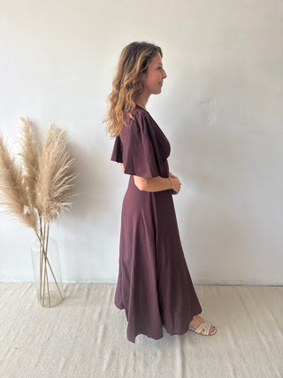 Soft brown maxi dress