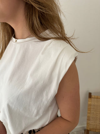 White epaulet top