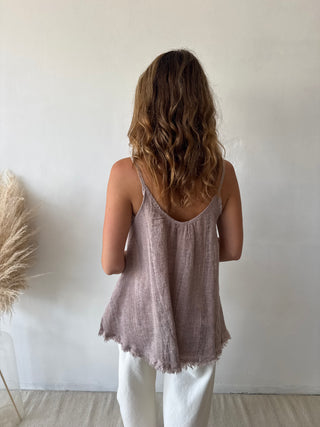 Light pink linen top
