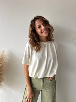 Ecru elastic top