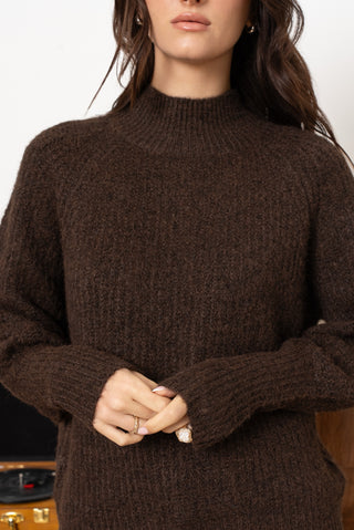 Soft simple brown turtleneck knit