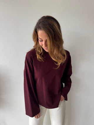 Burgundy knot back longsleeve