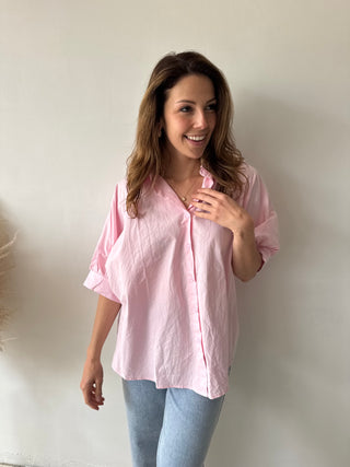Pink summer blouse
