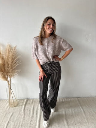 Brown striped pants