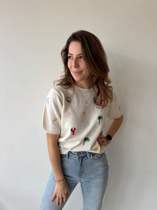 Summer short sleeves knit