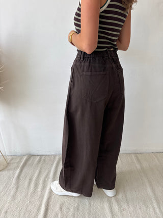Brown barrel pants