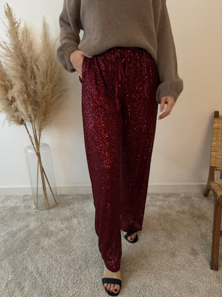 Burgundy comfy glitter pants