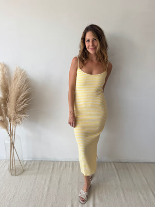Yellow bodycon dress