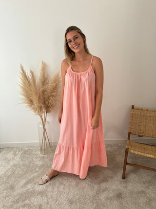 Peach maxi dress