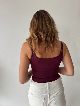 Burgundy tank top