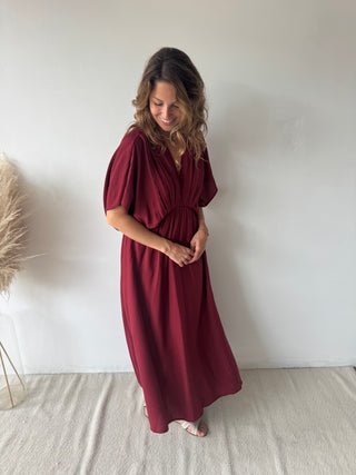 Burgundy maxi dress