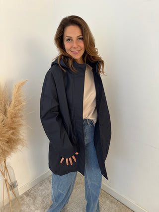 Navy rain jacket