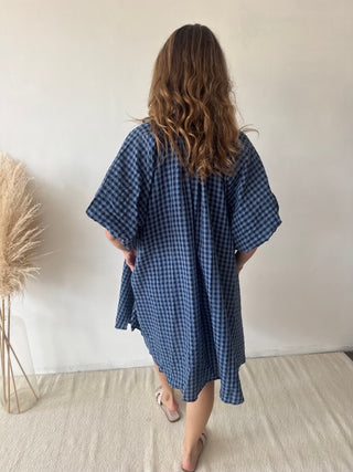 Navy Vichy dress