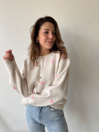 Pink hearts soft knit