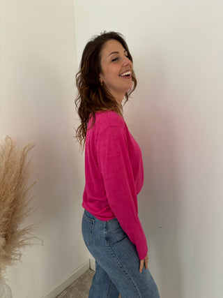 Soft Fuchsia long sleeve t-shirt