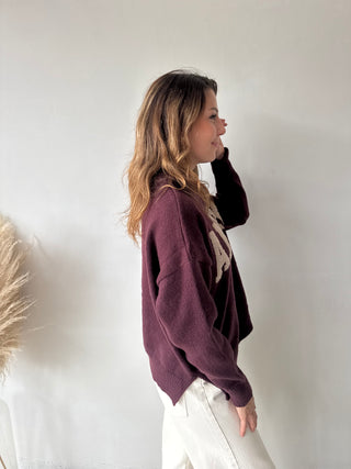 Burgundy amour knit
