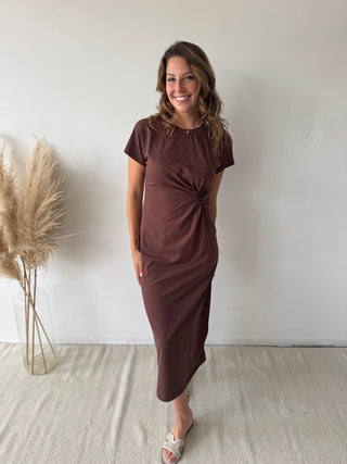 Brown knot dress