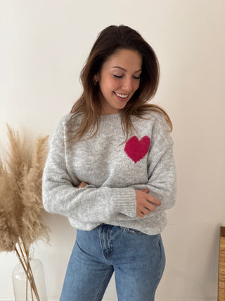 Love yourself grey knit