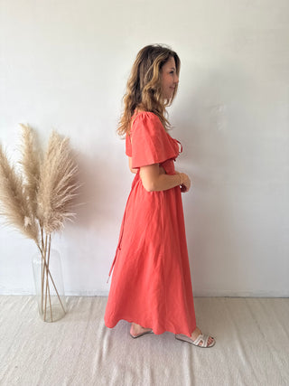Terracotta maxi dress