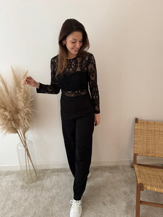 Lace black jumpsuit