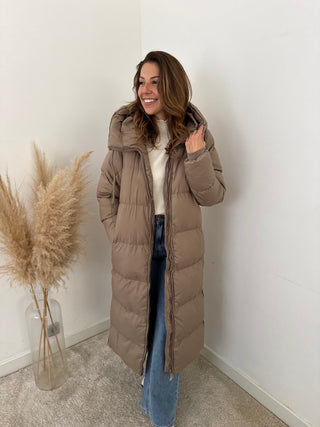 Taupe puffer coat