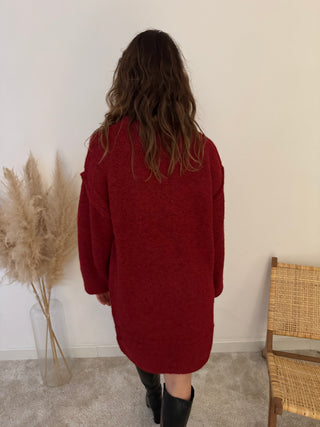 Burgundy sweater dress